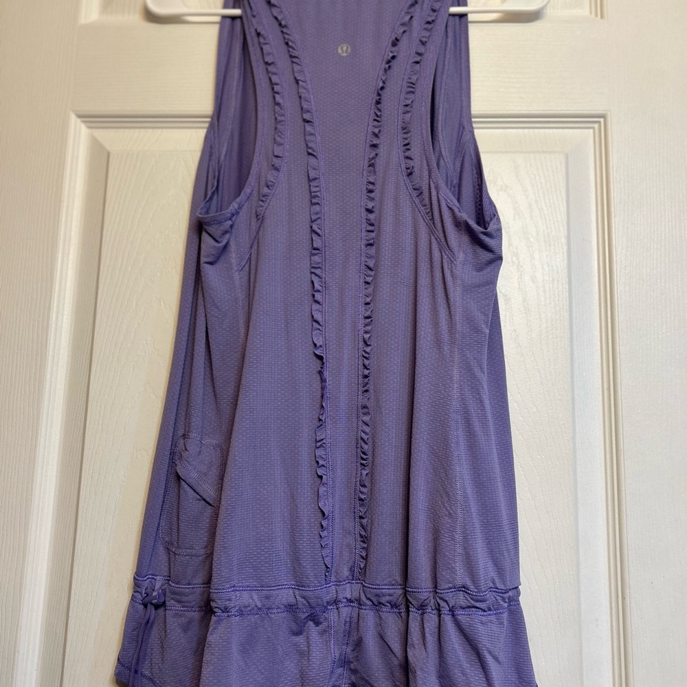 Lululemon Purple Racerback Ruffle Tank Top Size 8/10